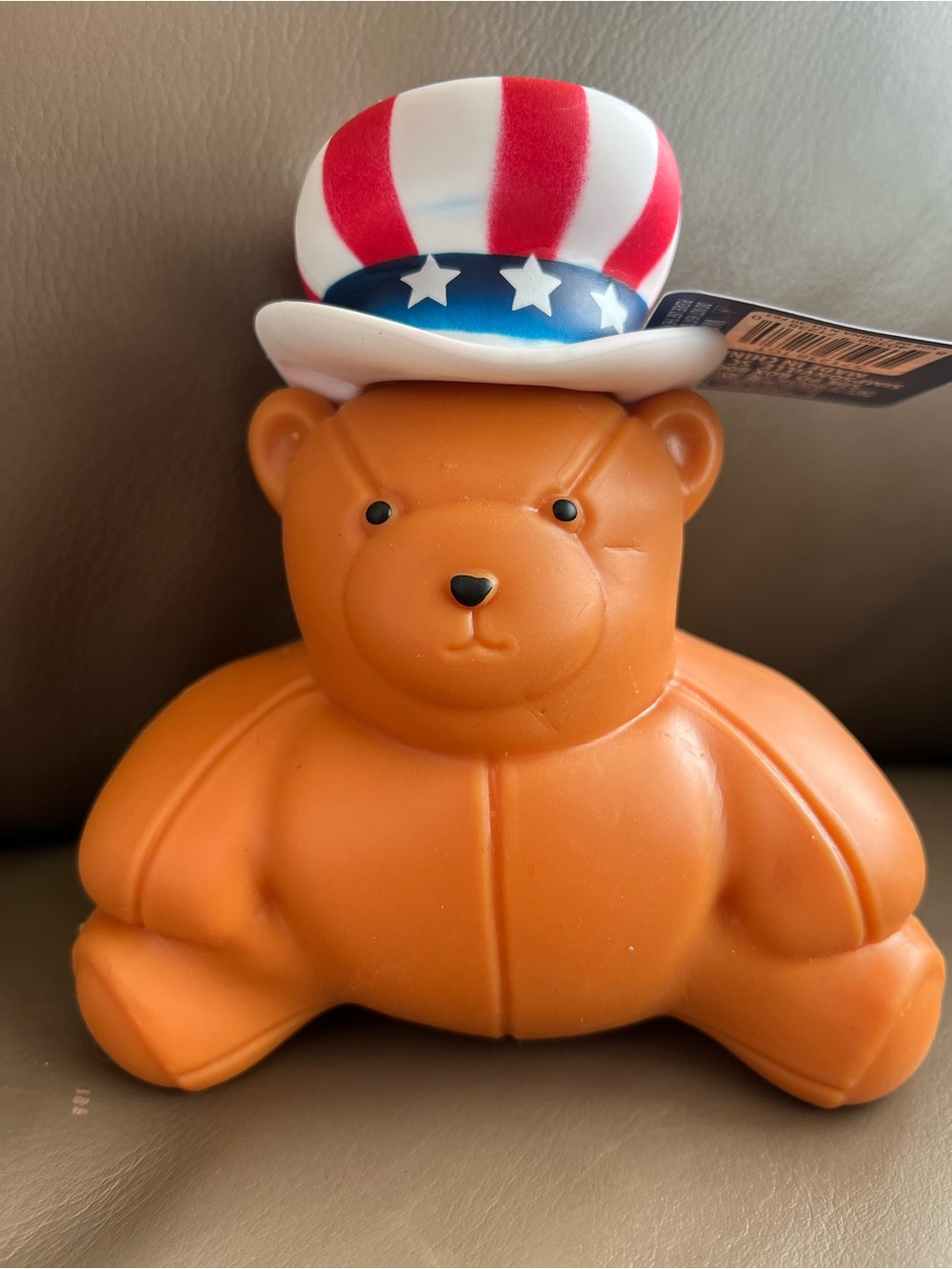 RARE Squeeezy Squishy Patriotic Bear 🐻 with American 🇺🇸 hat